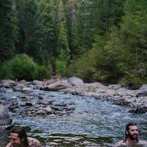 This spot is at the bottom of the path near the pit toilets. We took an extremely refreshing dip!