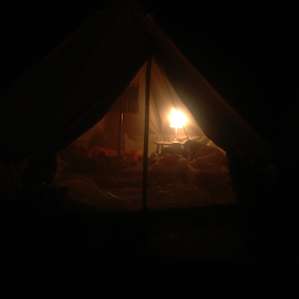 Tent at night