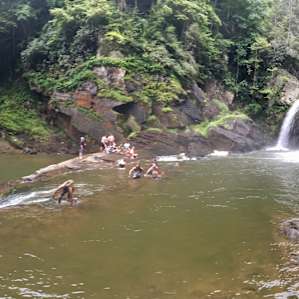 Compression Falls - just down the road from the site