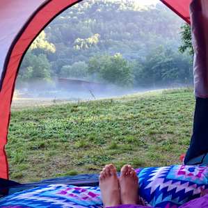 Morning view from our tent