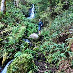 Climbing the waterfall