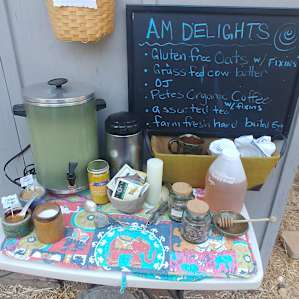 Coffee/tea spread in the morning