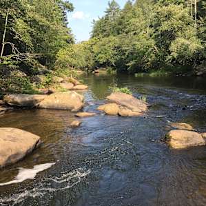 Taking a swim after a quick hike down Gentleman's Swimming Hole Trail