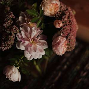 Fresh flowers welcomed us to the cabin!