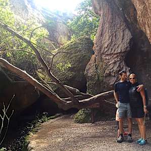 Valentine’s Day camping. Hike to Bear Gulch Caves.