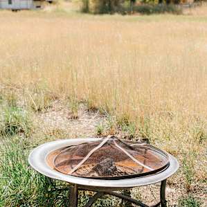 Fire pit for camper use.