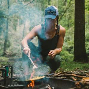 Cooking while at Abrams Creek Campground