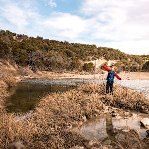 Dino Tracks! YESSSS!!! Hike to the top of the vista behind and get great views of the river!