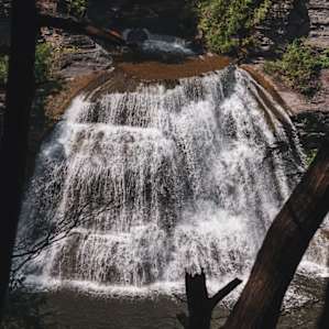 Hiking the Gorge Trail and the Rim Trail at Robert H. Treman State Park.