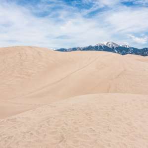 Views on the sand dunes in Great Sand Dunes National Park and Preserve.