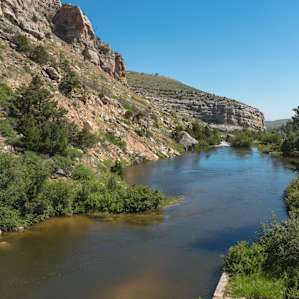 The river within Sinks Canyon State Park.
