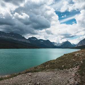 Redrock Falls hike, Glacier National Park, Montana, United States.
