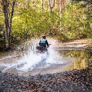 The creek crossing at Kuykendall Group Camp