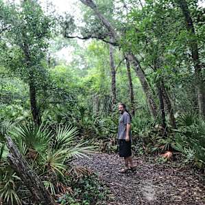 On one of the short walking trails