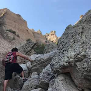 Climbing up the trail