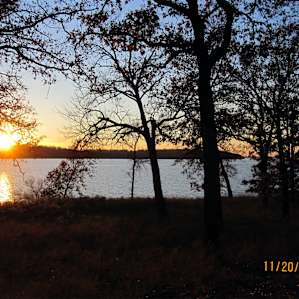 Sunset over Ft Gibson Lake