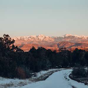 Gorgeous sunrise alpenglow on my morning stroll, right near the cabin.