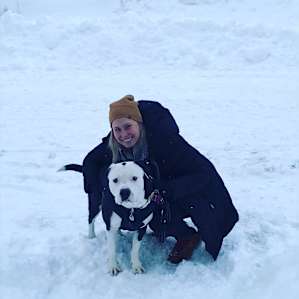 Our dog had the best time romping around in the snow!