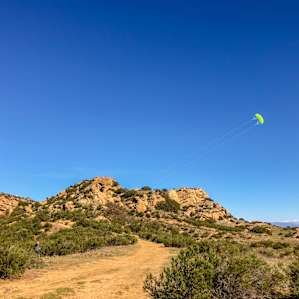 The top of the hill is ideal to fly your kite