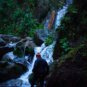 Messing around on one of the hikes