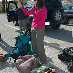Parking lot debriefing.