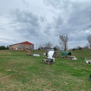 This is where they keep the chickens, over a hill past the barn.