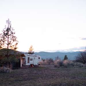 The property has a great vantage point to take in the sunsets over the Cascades.