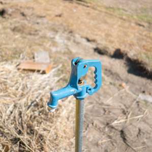 Water access from a nearby well.
