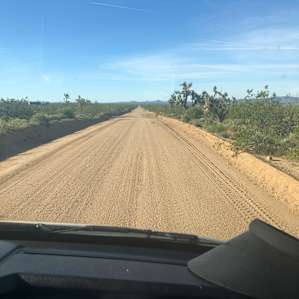 Long, long, straight roads lead to Trinity Acres.