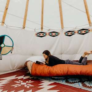 The beautiful tipi you get to sleep in!