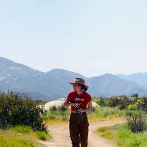 Getting back to camp after hiking