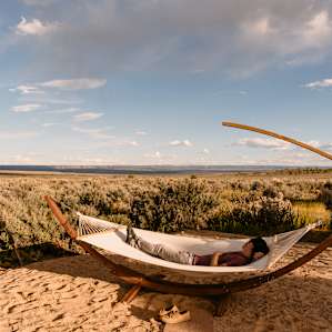 In case you forgot your hammock, she has 2.