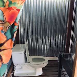 Outdoor restroom.