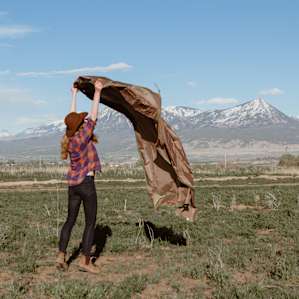 There's tons of flat areas for your tent and Michelle helped me pick out a good spot with this amazing view. Keep in mind there is some small plants and old dried manure in the fields but you can easily find spaces without it or just kick it out of the way.
