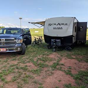 Great parking spot with lots of privacy, view and shade.