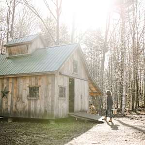 The sugar house where the hosts make their delicious maple syrup.