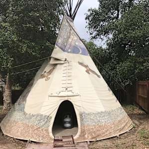 The tipi that can't and won't be brought down no matter how strong the rain and wind is!