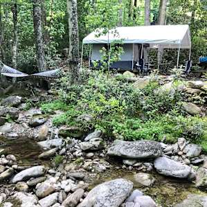 Full site from the creek.