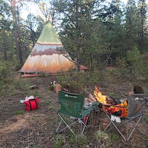 Magical La Cueva Prairie Fire Tipi