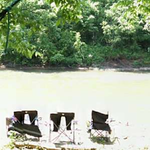 view from camp of river