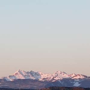 Looking east toward the Rockies at sunset.