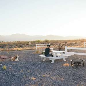 Well maintained gravel pull-through lots, each with a picnic table and fire ring