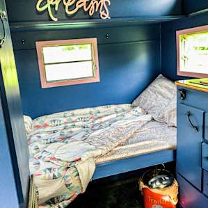 Cozy glamper bed