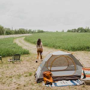 You can drive the dirt road right up to your campsite so everything is very accessible.