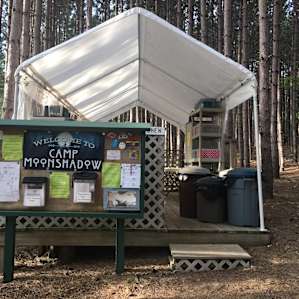 Community board and welcome station.