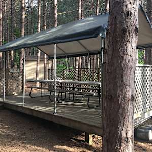 Family camping area, great for performances too!