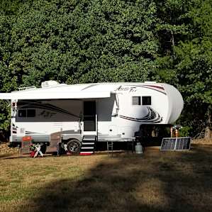 Our campsite in the clearing