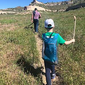 Hiking the prairie