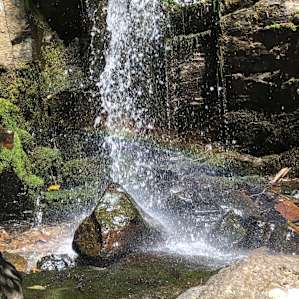 A rainbow at the Cascade waterfall, around 4pm when the sun hits