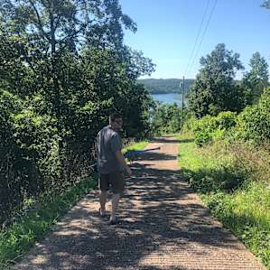 Walking down to the dock.